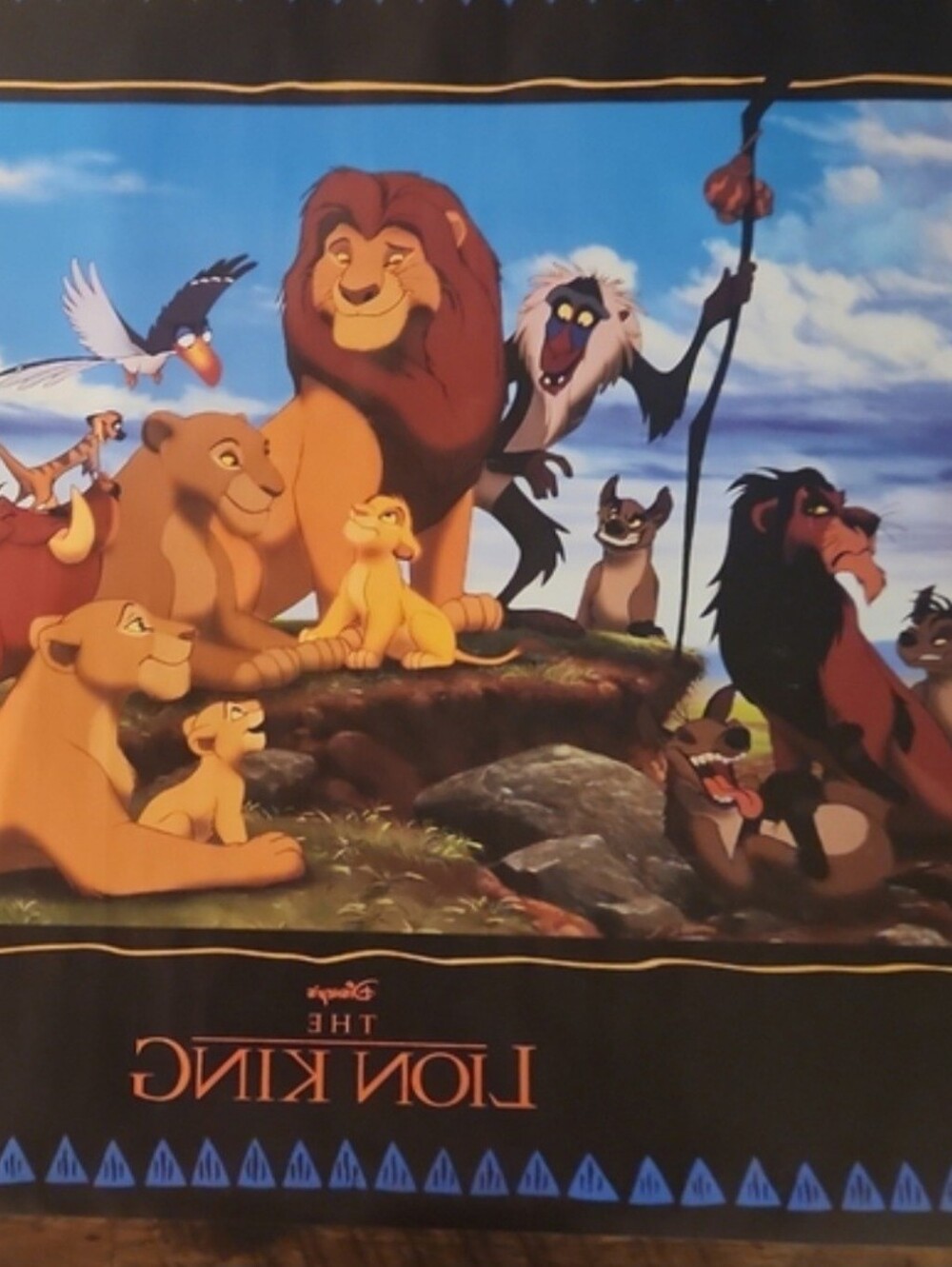 Vintage The Lion King Wall Art Poster - Colorful Animated Scene